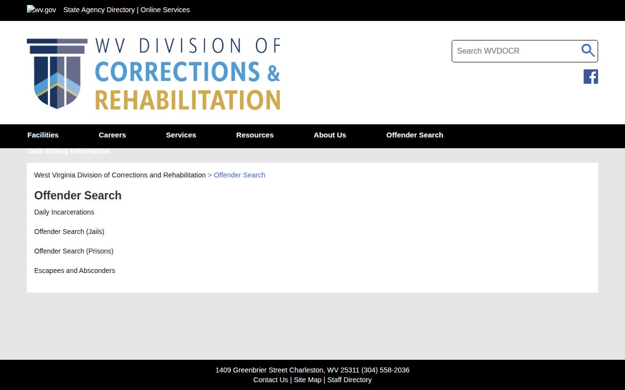 WVDCR Tyler County released inmate search hub